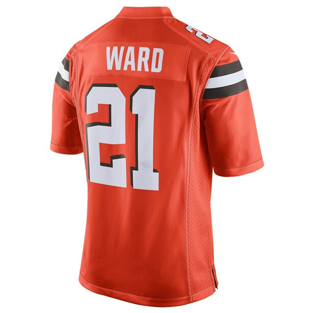 Punc C.Browns #21 Denzel Ward Player Orange Vapor Limited Football Jerseys