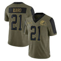 Punc C.Browns #21 Denzel Ward Player Salute To Service Limited Olive Football Jerseys