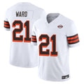 Punc C.Browns #21 Denzel Ward Player White Limited Vapor F.U.S.E. Alternate Game Stitched Jerseys