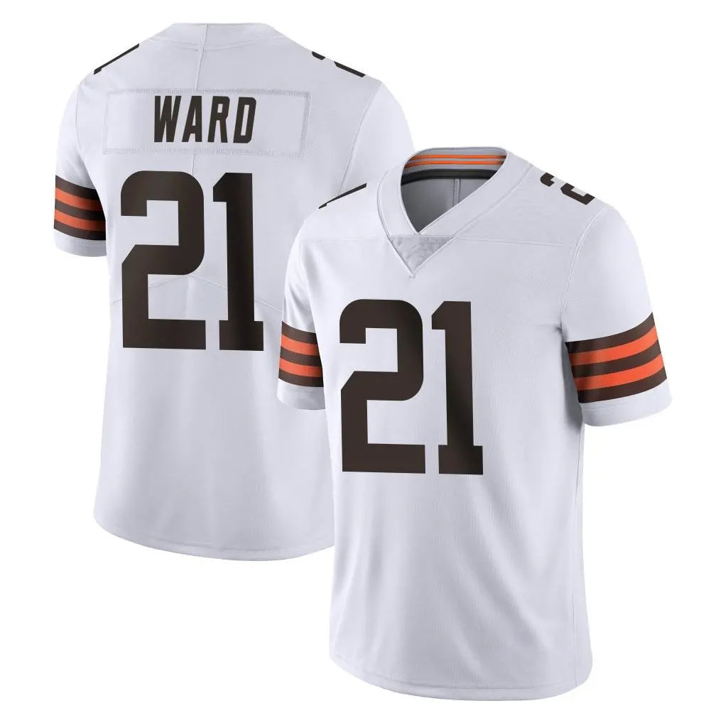 Punc C.Browns #21 Denzel Ward Player White Vapor Untouchable Limited Home Game Stitched Jerseys