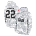 Punc C.Browns #22 Dylan Sampson Player Arctic Camo Salute to Service Hoodies Limited Game Stitched Jerseys