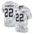 Punc C.Browns #22 Dylan Sampson Player Arctic Camo Salute to Service Limited Home Game Stitched Jerseys