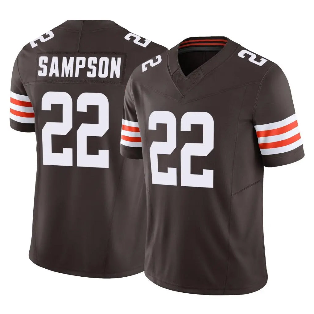 Punc C.Browns #22 Dylan Sampson Player Brown Vapor F.U.S.E. Limited Home Game Stitched Jerseys