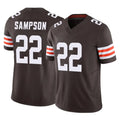Punc C.Browns #22 Dylan Sampson Player Brown Vapor F.U.S.E. Limited Home Game Stitched Jerseys