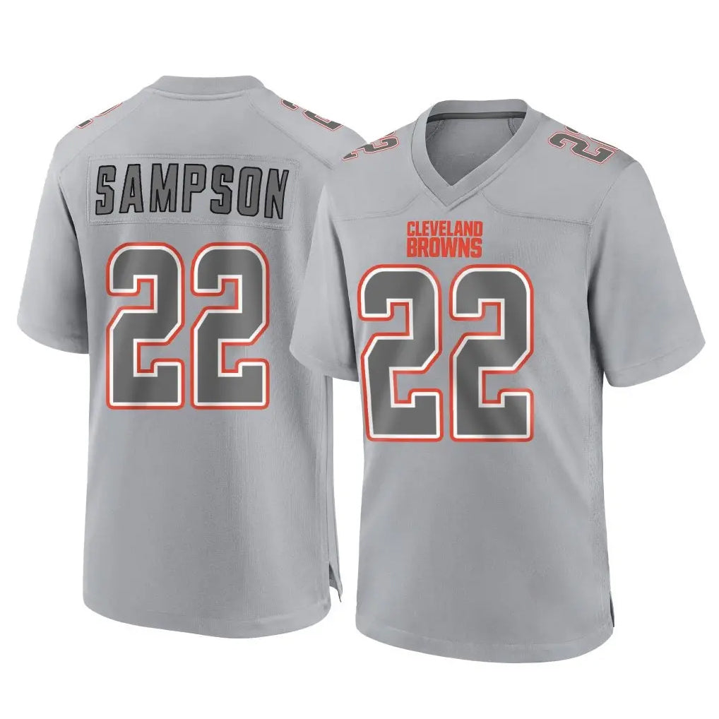 Punc C.Browns #22 Dylan Sampson Player Gray Atmosphere Fashion Game Stitched Jerseys