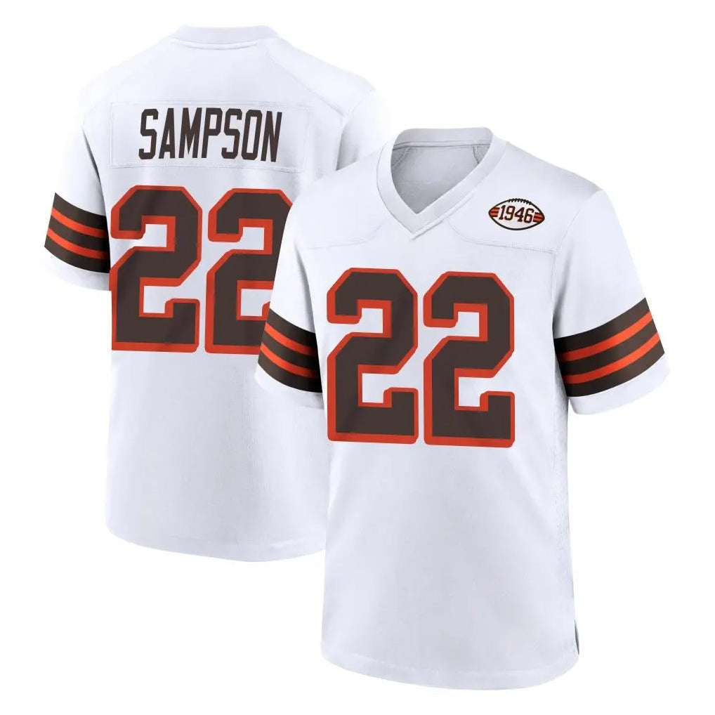 Punc C.Browns #22 Dylan Sampson Player White Alternate Home Game Stitched Jerseys