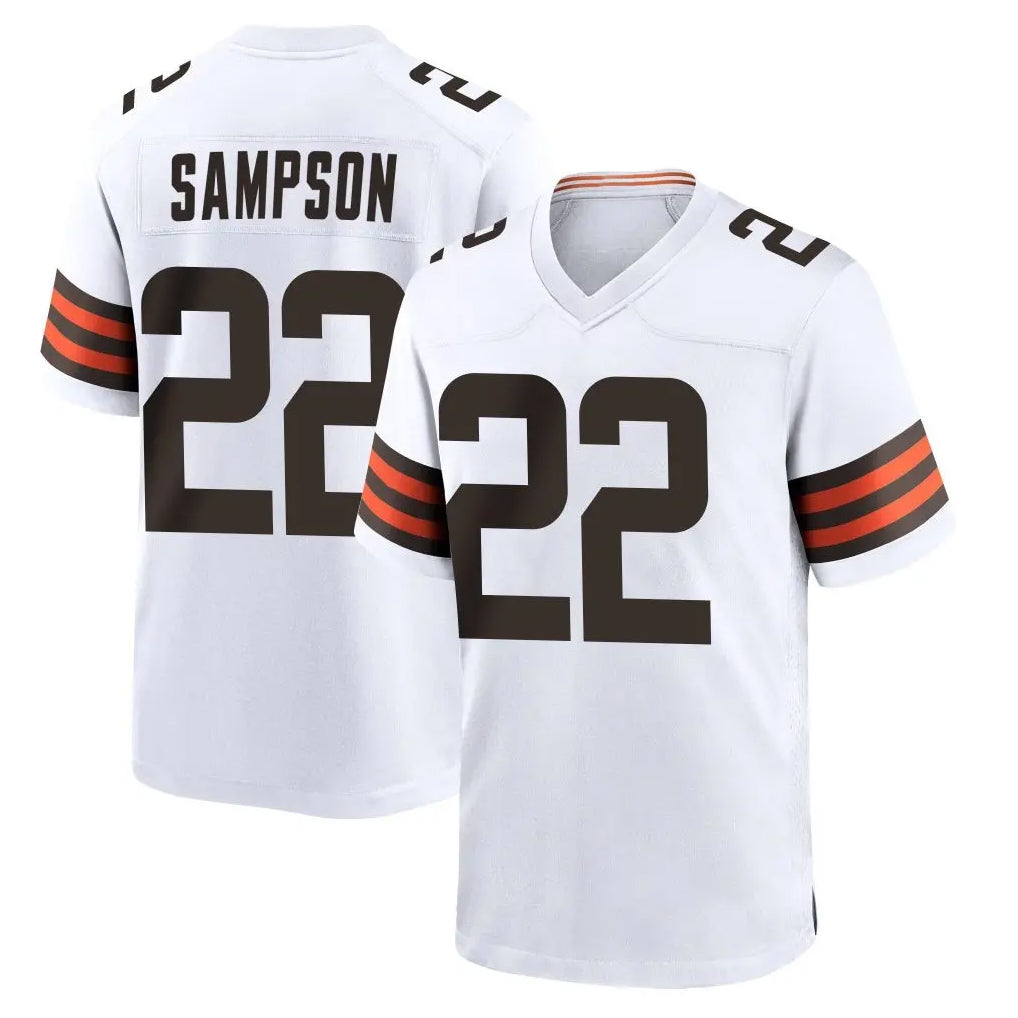Punc C.Browns #22 Dylan Sampson Player White Home Game Stitched Jerseys