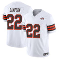 Punc C.Browns #22 Dylan Sampson Player White Limited Vapor F.U.S.E. Alternate Game Stitched Jerseys