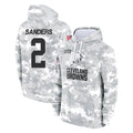 Punc C.Browns #2 Shedeur Sanders Player Arctic Camo Salute to Service Hoodies Limited Game Stitched Jerseys