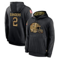 Punc C.Browns #2 Shedeur Sanders Player Black Salute to Service Pullover Hoodies Limited Stitched Jerseys