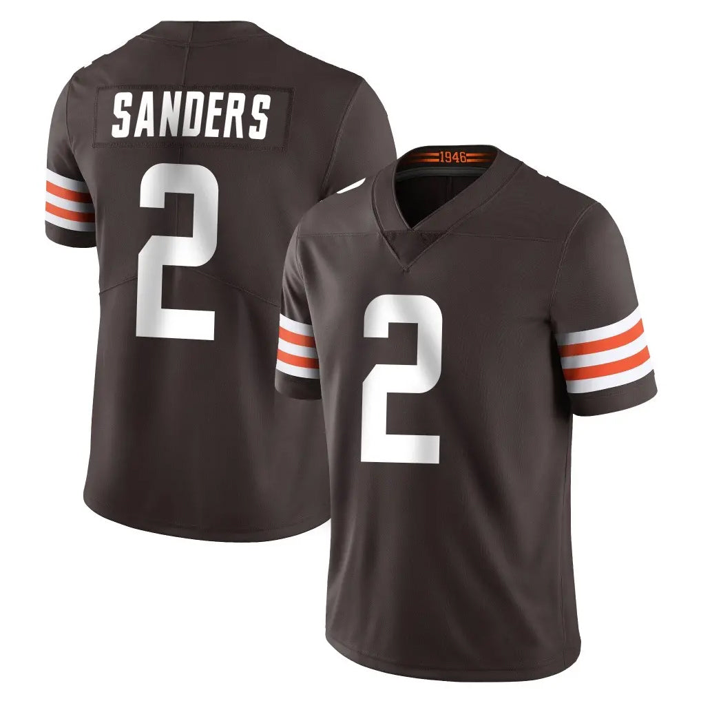 Punc C.Browns #2 Shedeur Sanders Player Brown Color Vapor Untouchable Limited Home Game Stitched Jerseys