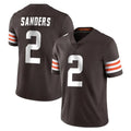 Punc C.Browns #2 Shedeur Sanders Player Brown Color Vapor Untouchable Limited Home Game Stitched Jerseys