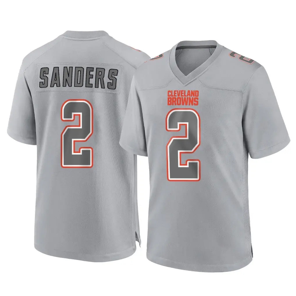 Punc C.Browns #2 Shedeur Sanders Player Gray Atmosphere Fashion Game Stitched Jerseys