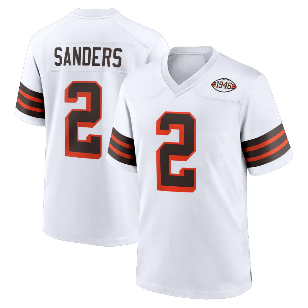 Punc C.Browns #2 Shedeur Sanders Player White Alternate Home Game Stitched Jerseys