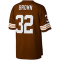 Punc C.Browns #32 Jim Brown Mitchell & Ness Brown Big & Tall Retired Player Replica Stitched Jerseys