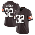 Punc C.Browns #32 Jim Brown Player Brown Color Vapor Untouchable Limited Home Game Stitched Jerseys
