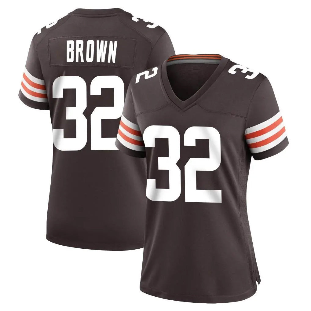 Punc C.Browns #32 Jim Brown Player Brown Home Game Stitched Jerseys