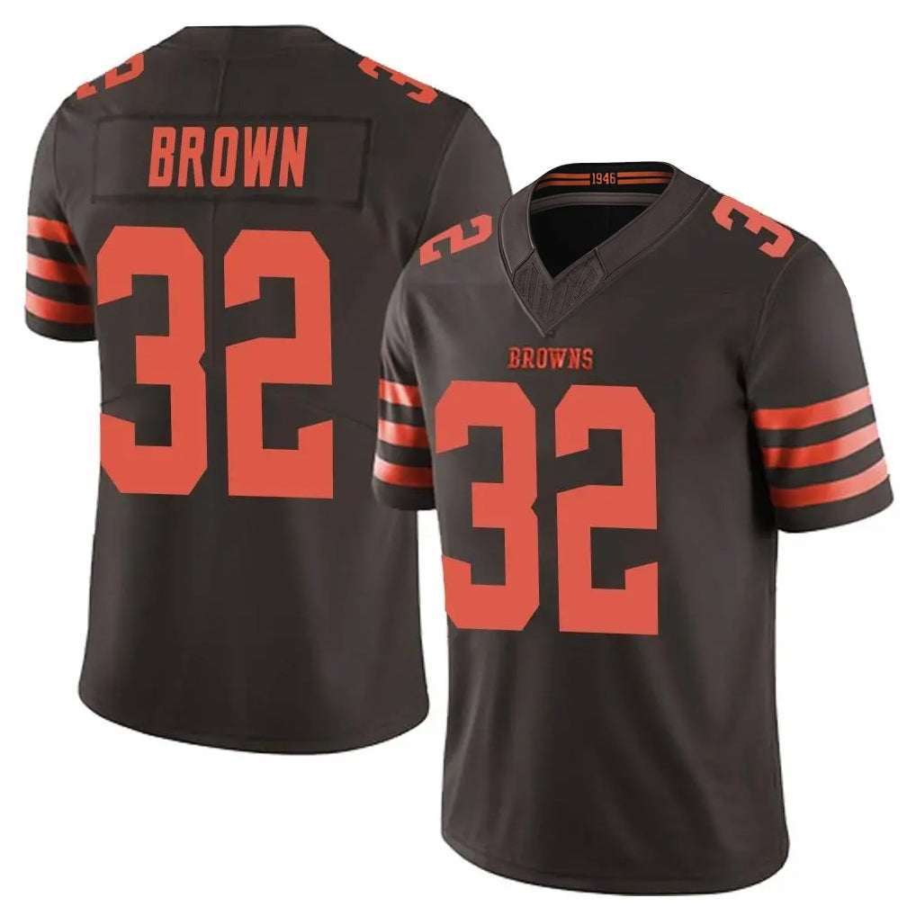 Punc C.Browns #32 Jim Brown Player Brown Limited Vapor F.U.S.E. Alternate Game Stitched Jerseys