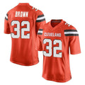 Punc C.Browns #32 Jim Brown Player Orange Vapor Limited Home Game Stitched Jerseys