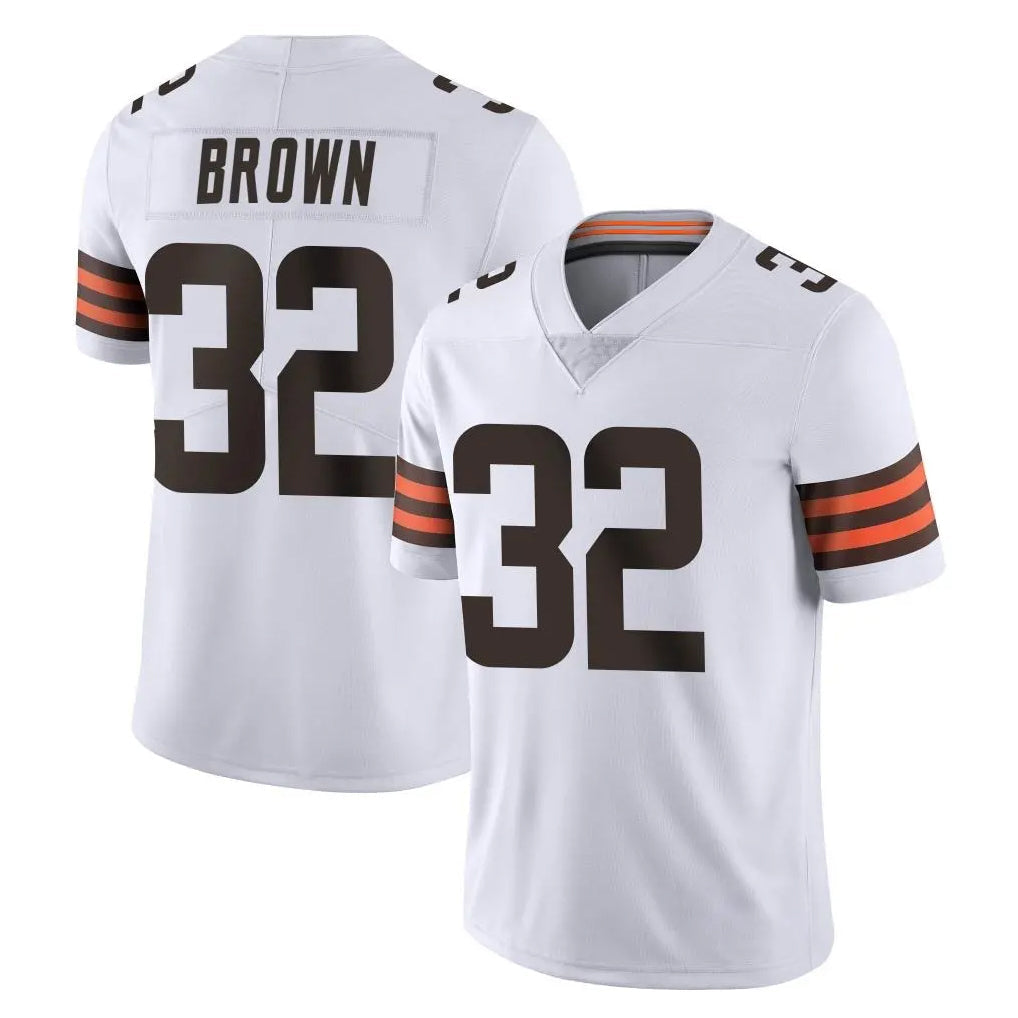 Punc C.Browns #32 Jim Brown Player White Vapor Untouchable Limited Home Game Stitched Jerseys