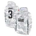 Punc C.Browns #3 Jerry Jeudy Player Arctic Camo Salute to Service Hoodies Limited Game Stitched Jerseys