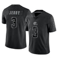 PuncC.Browns #3 Jerry Jeudy Player Black RFLCTV Limited Stitched Jerseys