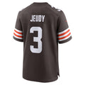 PuncC.Browns #3 Jerry Jeudy Player Brown Home Game Stitched Jerseys