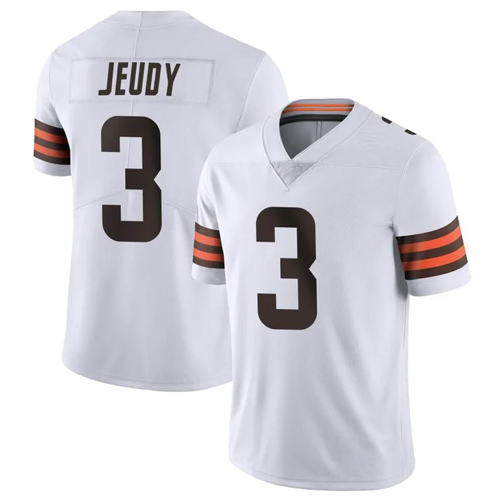 PuncC.Browns #3 Jerry Jeudy Player White Vapor Limited Stitched Jerseys