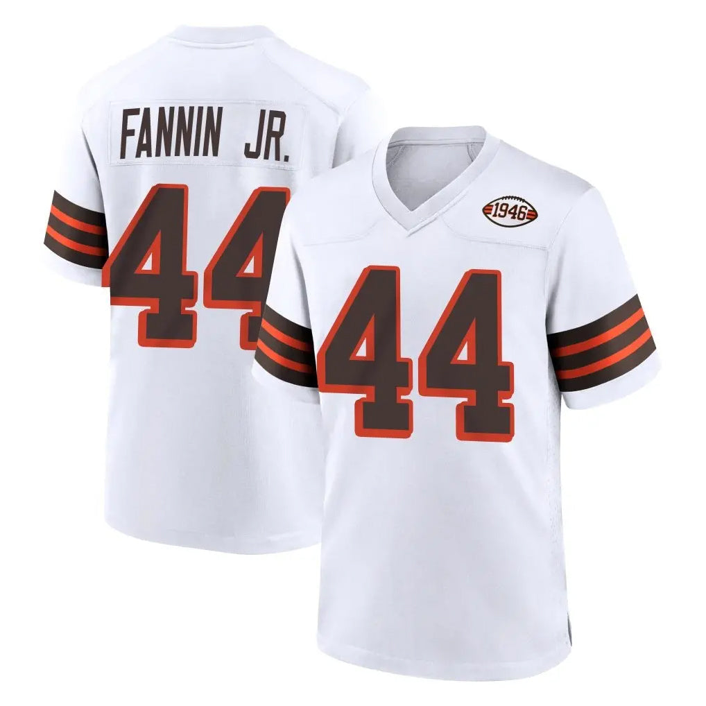 Punc C.Browns #44 Harold Fannin Jr. Player White Alternate Home Game Stitched Jerseys