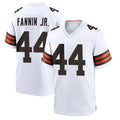 Punc C.Browns #44 Harold Fannin Jr. Player White Home Game Stitched Jerseys