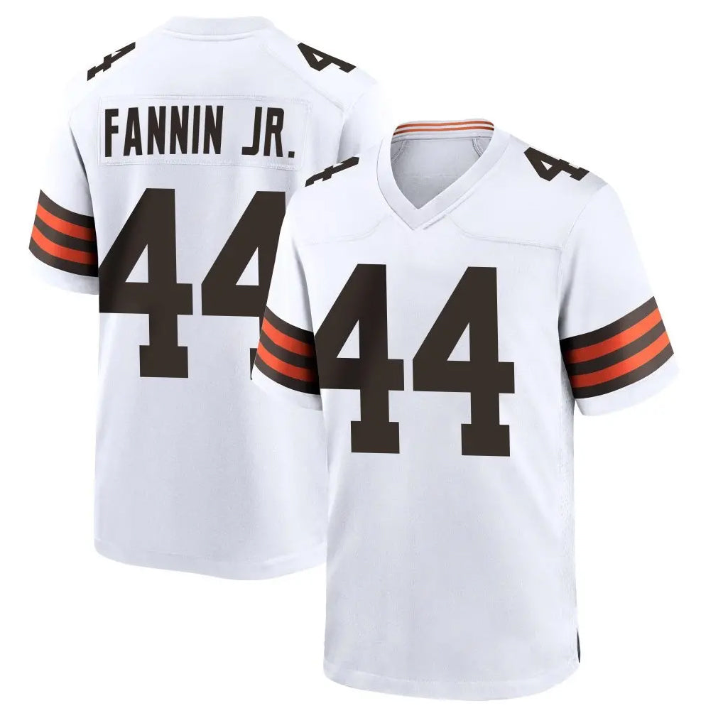 Punc C.Browns #44 Harold Fannin Jr. Player White Home Game Stitched Jerseys