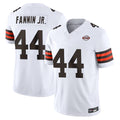 Punc C.Browns #44 Harold Fannin Jr. Player White Vapor F.U.S.E. Limited Home Game Stitched Jerseys