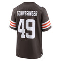Punc C.Browns #49 Carson Schwesinger Brown 2025 Draft Game Stitched Jerseys