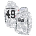 Punc C.Browns #49 Carson Schwesinger Player Arctic Camo Salute to Service Hoodies Limited Game Stitched Jerseys