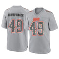 Punc C.Browns #49 Carson Schwesinger Player Gray Atmosphere Fashion Game Stitched Jerseys