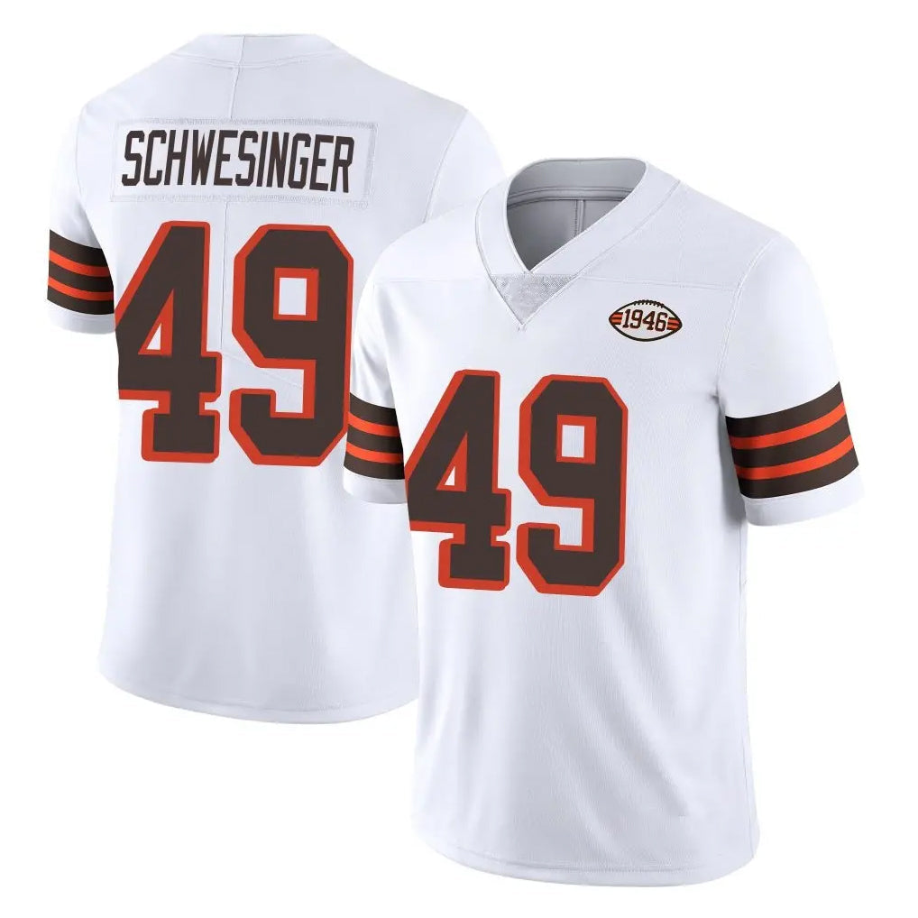 Punc C.Browns #49 Carson Schwesinger Player White Limited  Vapor 1946 Collection Alternate Game Stitched Jerseys