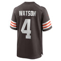 Punc C.Browns #4 Deshaun Watson Brown Game Stitched Jerseys