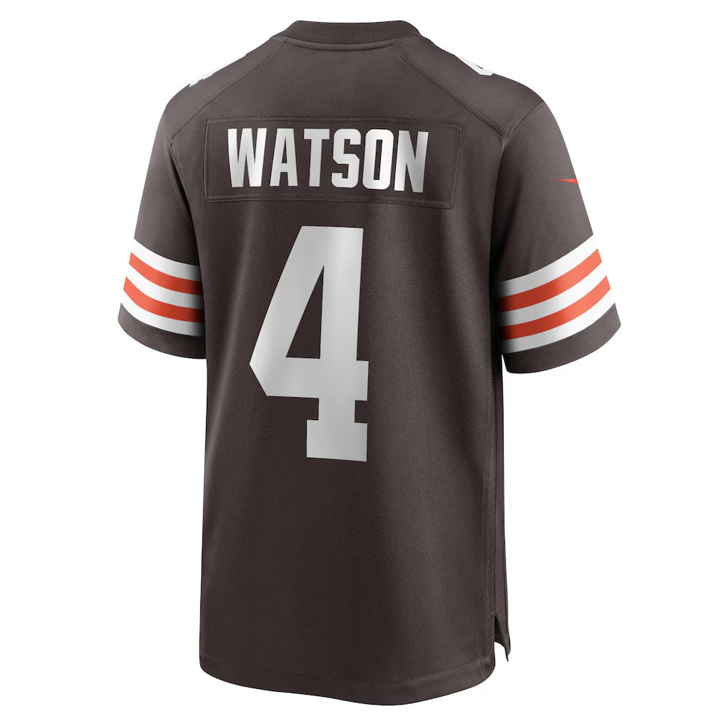 Punc C.Browns #4 Deshaun Watson Brown Game Stitched Jerseys