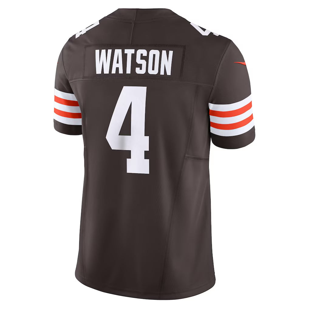 Punc C.Browns #4 Deshaun Watson Brown Vapor F.U.S.E. Limited Stitched Jerseys