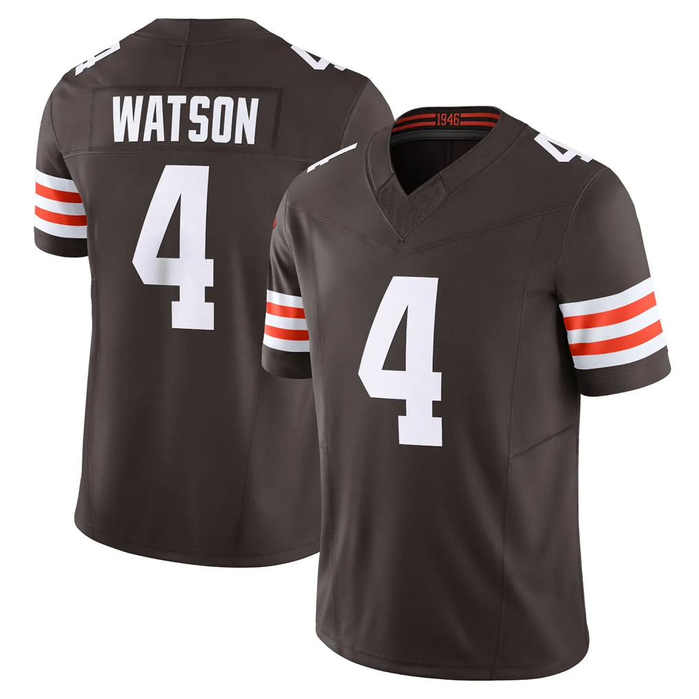 Punc C.Browns #4 Deshaun Watson Player Brown Vapor F.U.S.E. Limited Home Game Stitched Jerseys
