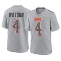 Punc C.Browns #4 Deshaun Watson Player Gray Atmosphere Fashion Game Stitched Jerseys