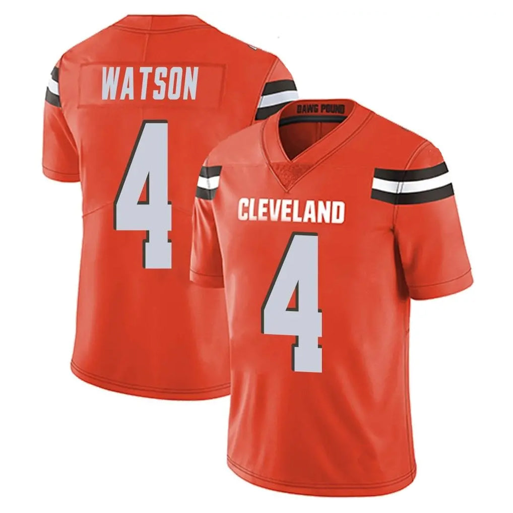 Punc C.Browns #4 Deshaun Watson Player Orange Alternate Vapor Untouchable Limited Home Game Stitched Jerseys
