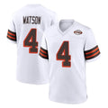 Punc C.Browns #4 Deshaun Watson Player White Alternate Home Game Stitched Jerseys