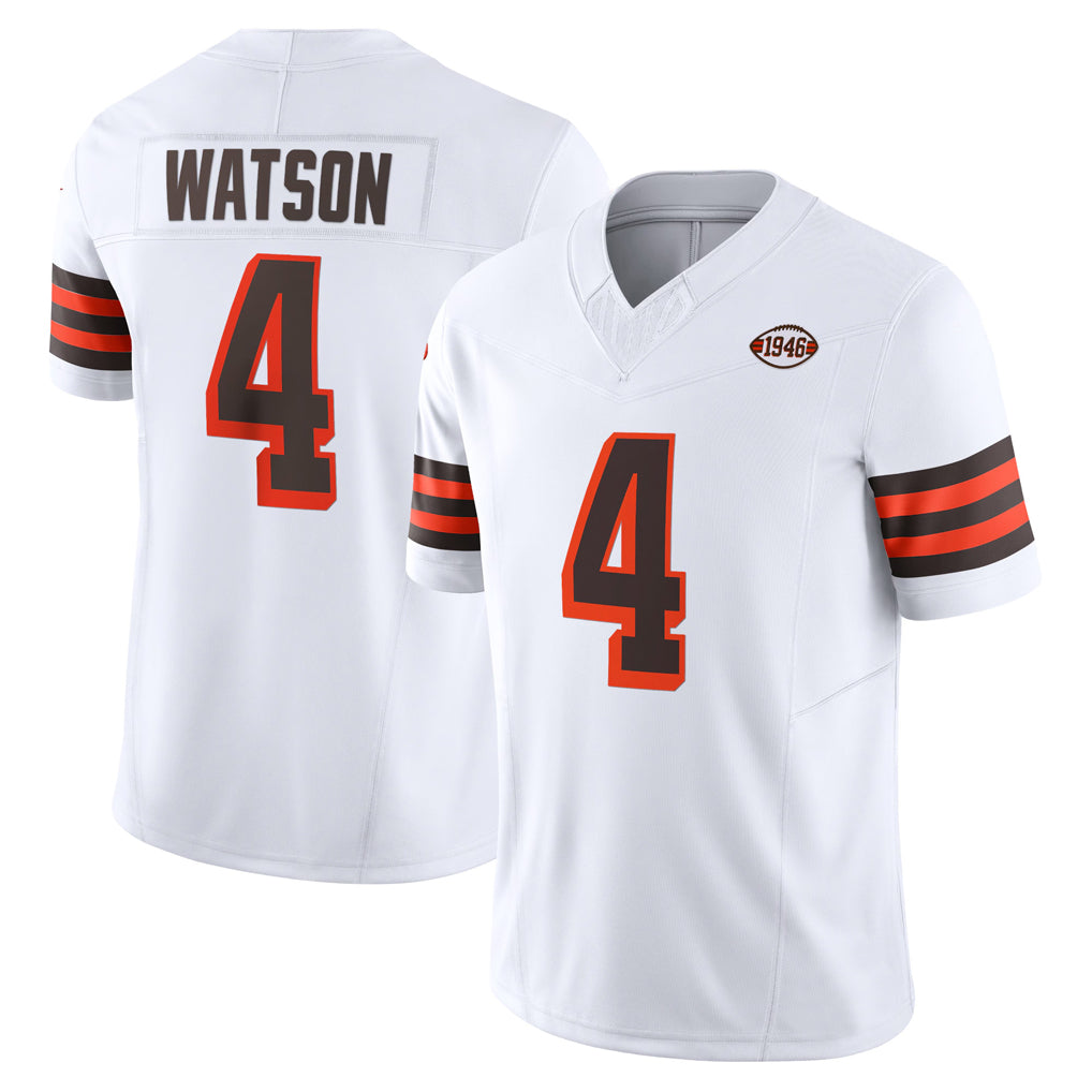 Punc C.Browns #4 Deshaun Watson Player White Limited Vapor F.U.S.E. Alternate Game Stitched Jerseys