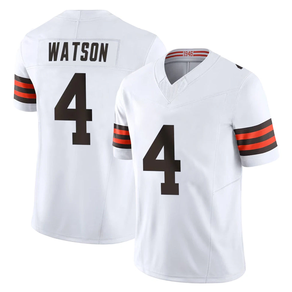 Punc C.Browns #4 Deshaun Watson Player White Vapor F.U.S.E. Limited Home Game Stitched Jerseys