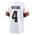 Punc C.Browns #4 Deshaun Watson White Game Stitched Jerseys
