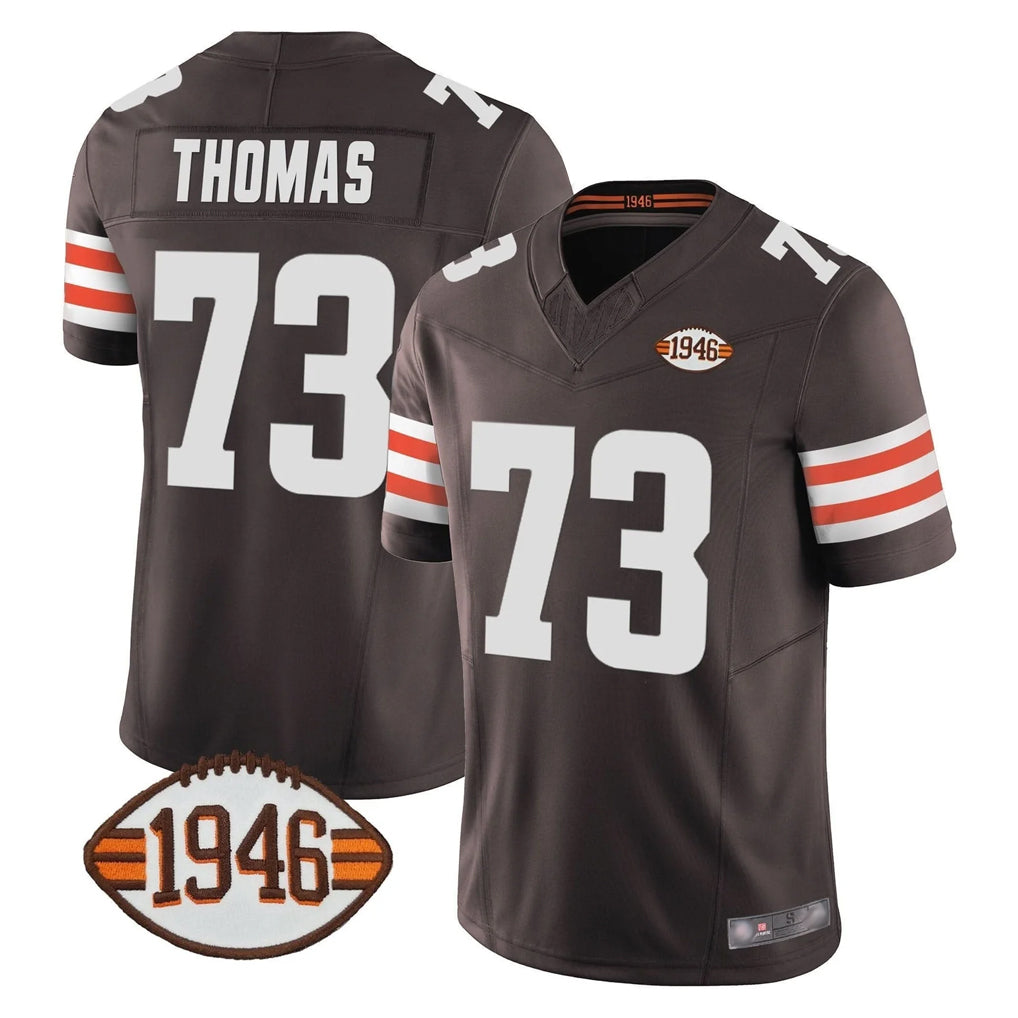 Punc C.Browns #73 Joe Thomas Player Brown Vapor F.U.S.E. Limited Home Game Stitched Jerseys