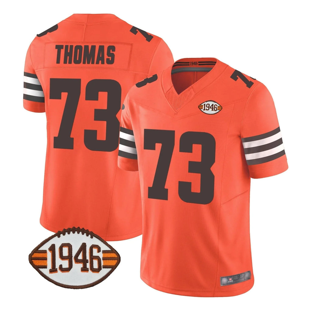 Punc C.Browns #73 Joe Thomas Player Orange Alternate Limited Home Game Stitched Jerseys