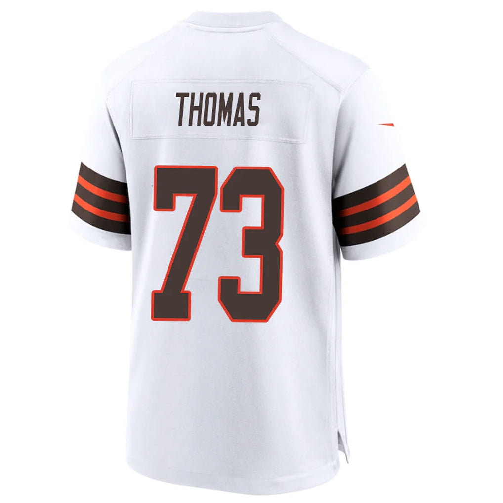 Punc C.Browns #73 Joe Thomas Player White Alternate Home Game Stitched Jerseys