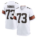 Punc C.Browns #73 Joe Thomas Player White Home Game Stitched Jerseys